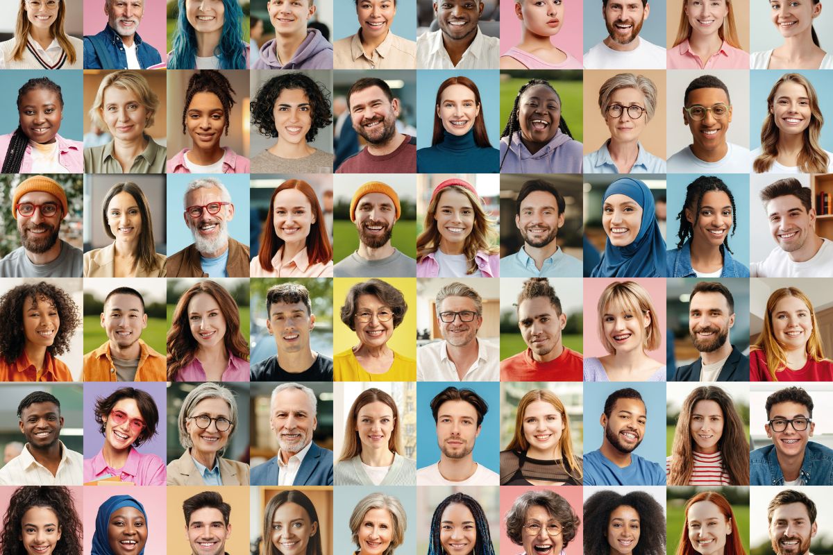collage of lots of people