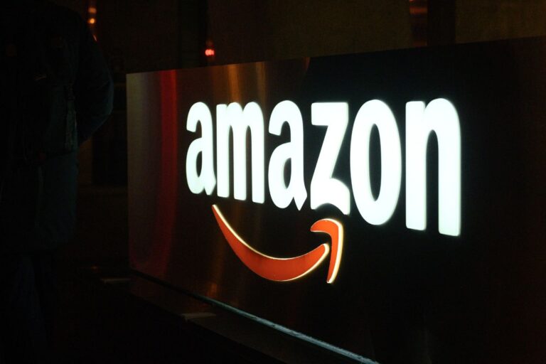 Amazon logo on a sign