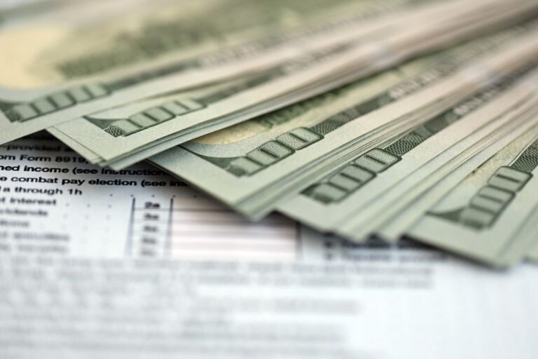 Money over tax forms