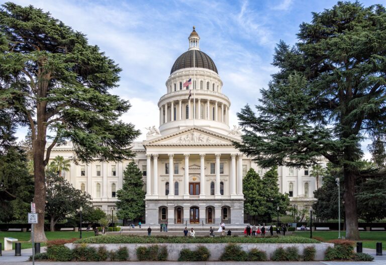 The California State Capitol building in Sacramento
