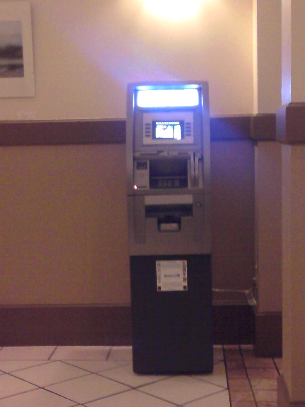 A walk-up automated teller machine in downtown Harrisonburg, Virginia